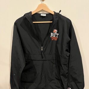 Brand new Champion Black RIT Tigers Pullover/windbreaker